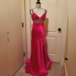 Mori Lee pink formal dress